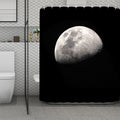 Half Moon Print Polyester Shower Curtain