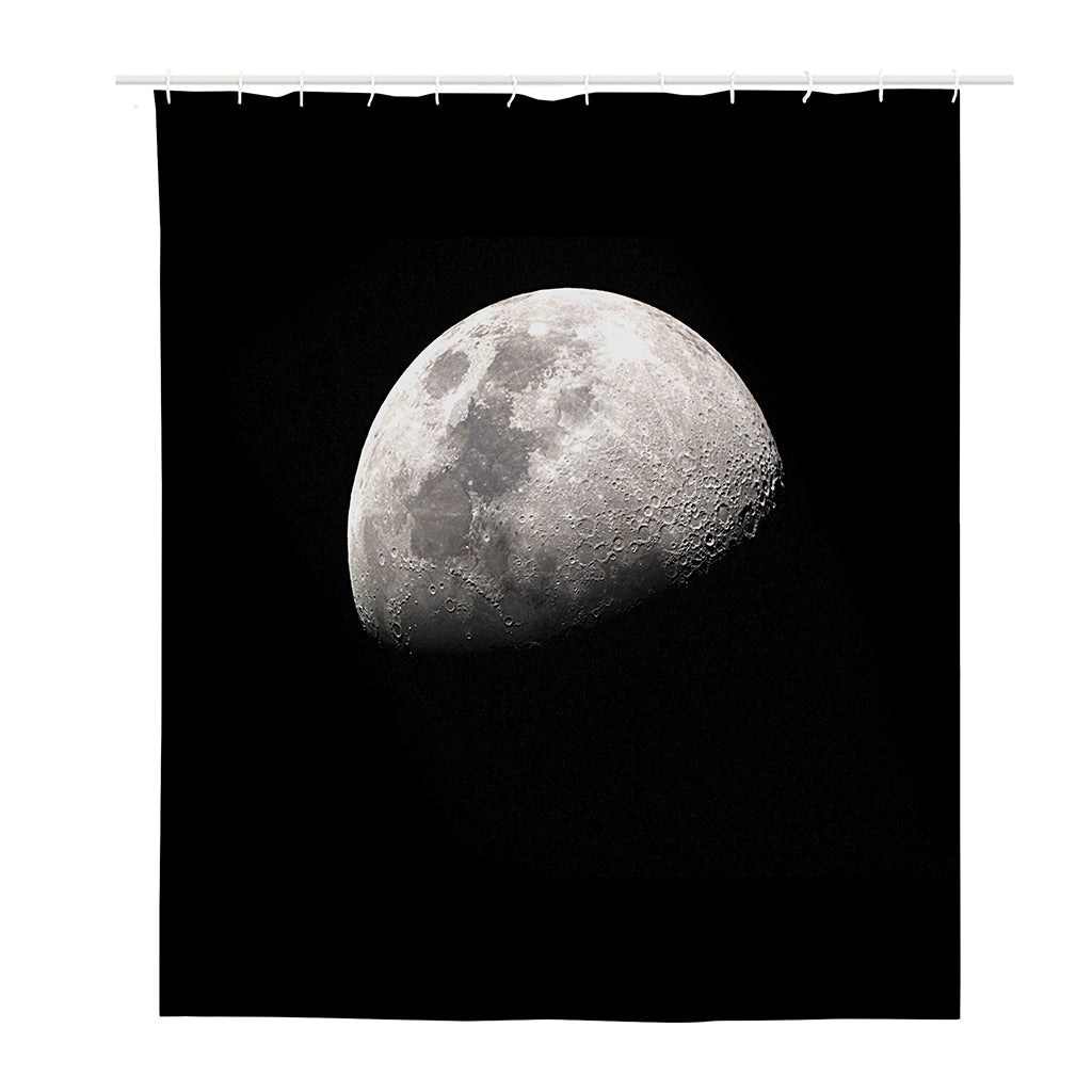 Half Moon Print Polyester Shower Curtain