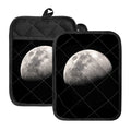 Half Moon Print Pot Holders With Pocket