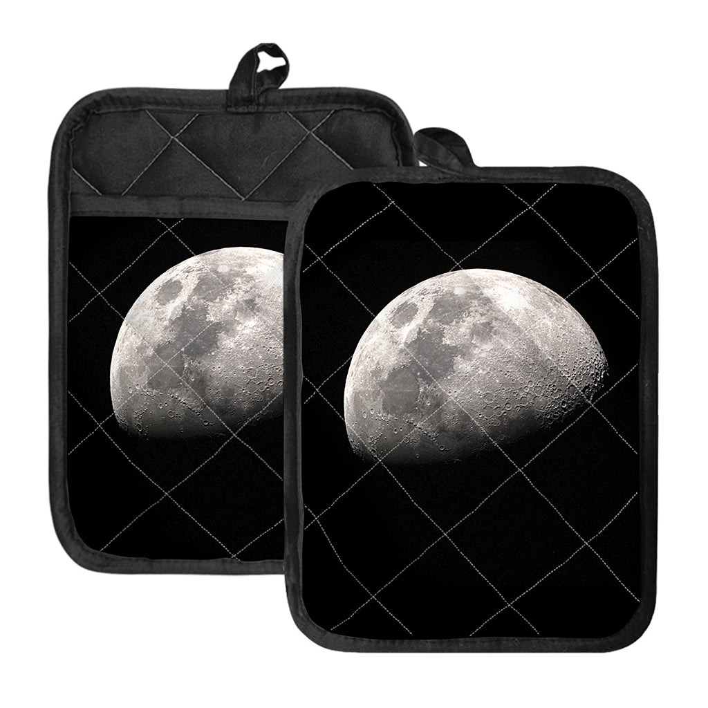 Half Moon Print Pot Holders With Pocket