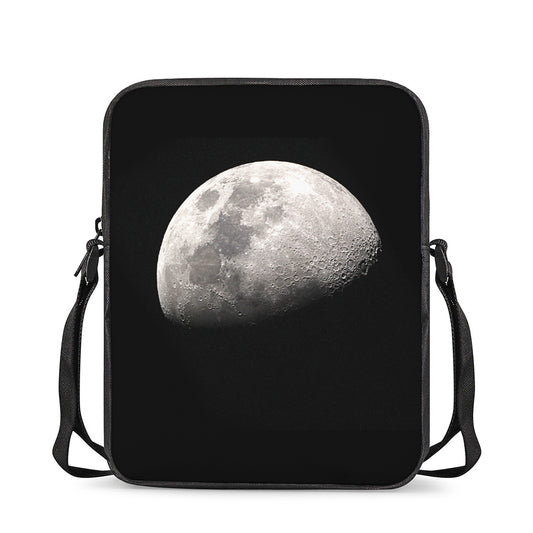Half Moon Print Rectangular Crossbody Bag
