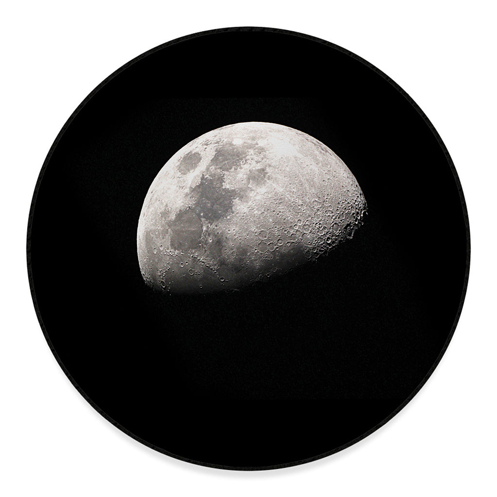 Half Moon Print Round Floor Mat