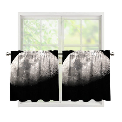 Half Moon Print Tier Curtains