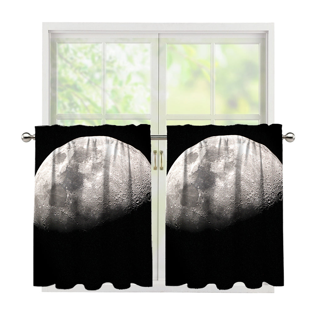 Half Moon Print Tier Curtains