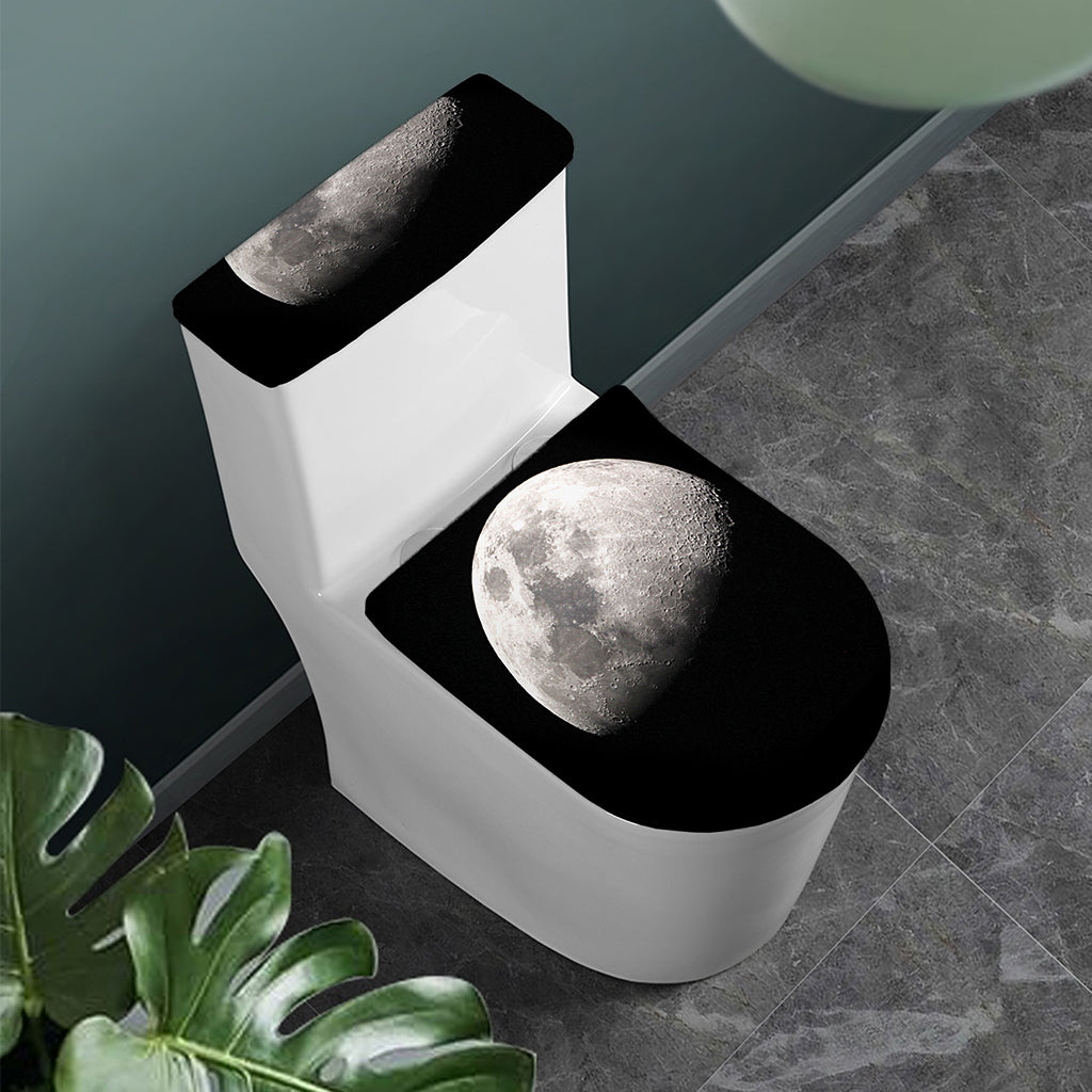 Half Moon Print Toilet Lid And Tank Cover Set