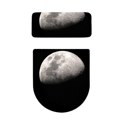 Half Moon Print Toilet Lid And Tank Cover Set