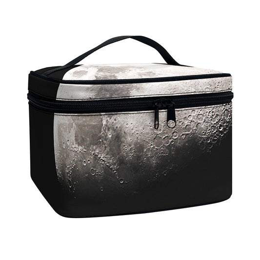 Half Moon Print Travel Makeup Bag