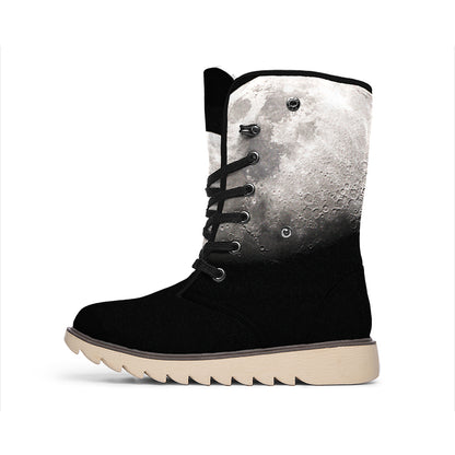 Half Moon Print Winter Boots