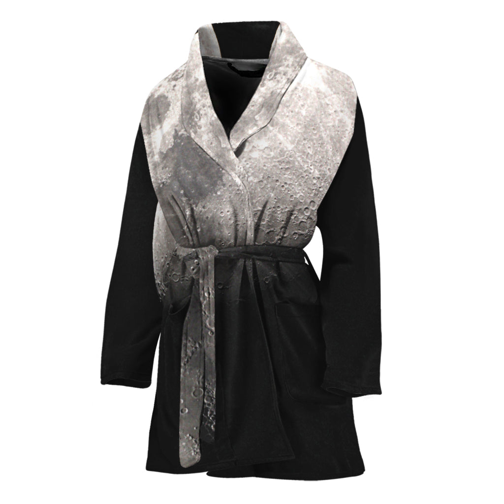 Half Moon Print Women's Bathrobe
