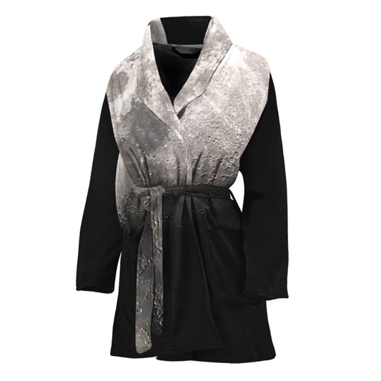 Half Moon Print Women's Bathrobe