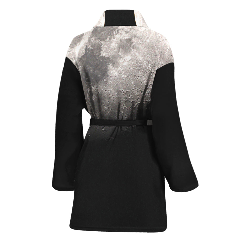 Half Moon Print Women's Bathrobe