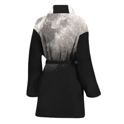 Half Moon Print Women's Bathrobe