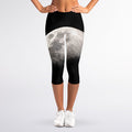 Half Moon Print Women's Capri Leggings
