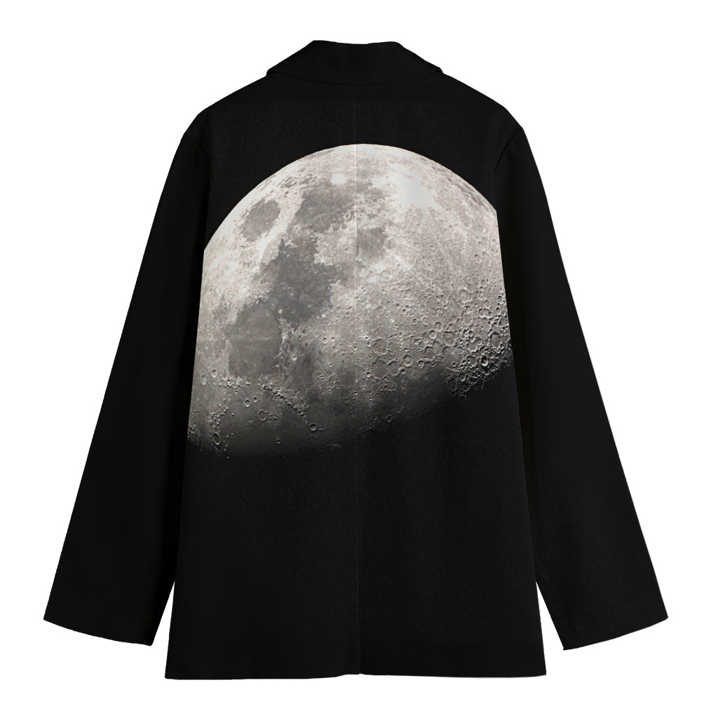 Half Moon Print Women's Cotton Blazer