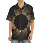 Halftone Dot Sun Print Aloha Shirt