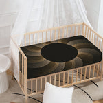 Halftone Dot Sun Print Baby Crib Sheet