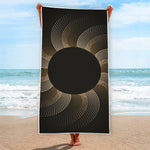 Halftone Dot Sun Print Beach Towel