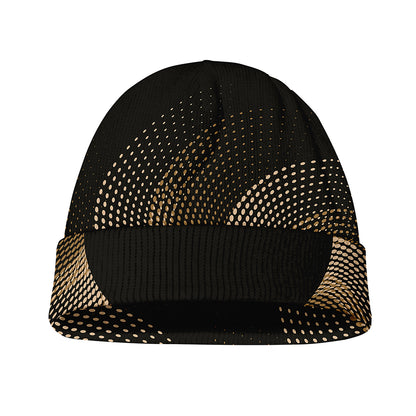 Halftone Dot Sun Print Beanie