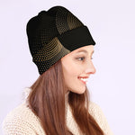 Halftone Dot Sun Print Beanie