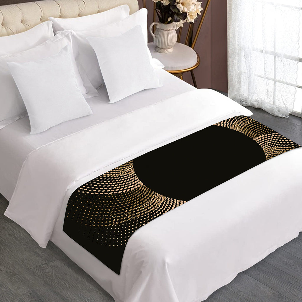 Halftone Dot Sun Print Bed Runner