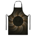 Halftone Dot Sun Print Bib Apron With Pocket