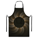 Halftone Dot Sun Print Bib Apron With Pocket