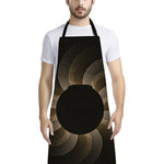 Halftone Dot Sun Print Bib Apron With Pocket