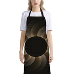 Halftone Dot Sun Print Bib Apron With Pocket