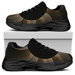 Halftone Dot Sun Print Black Chunky Shoes