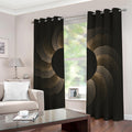 Halftone Dot Sun Print Dimout Grommet Curtains