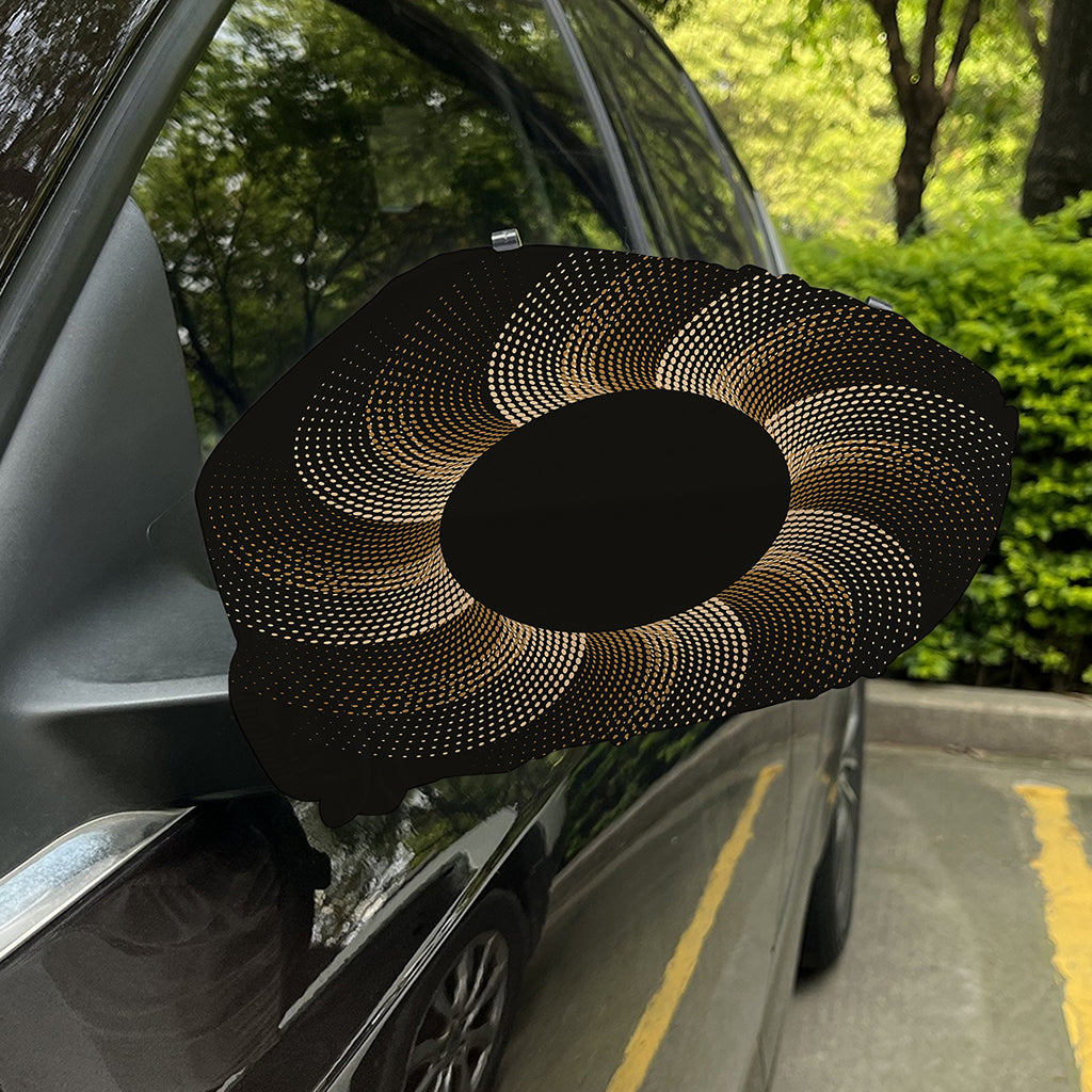 Halftone Dot Sun Print Car Side Mirror Covers