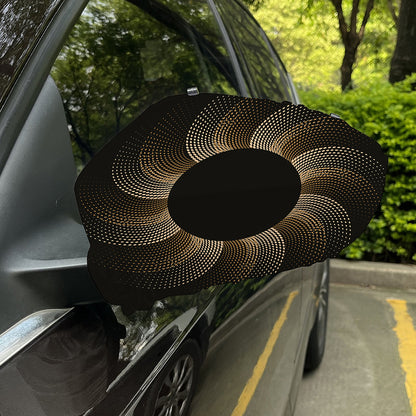 Halftone Dot Sun Print Car Side Mirror Covers