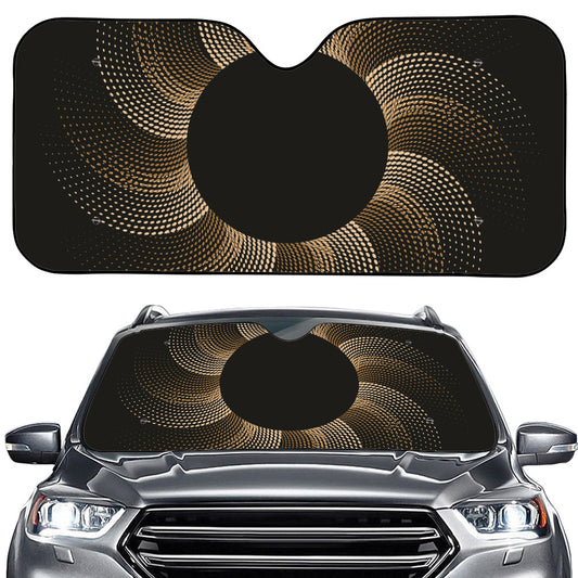 Halftone Dot Sun Print Car Windshield Sun Shade