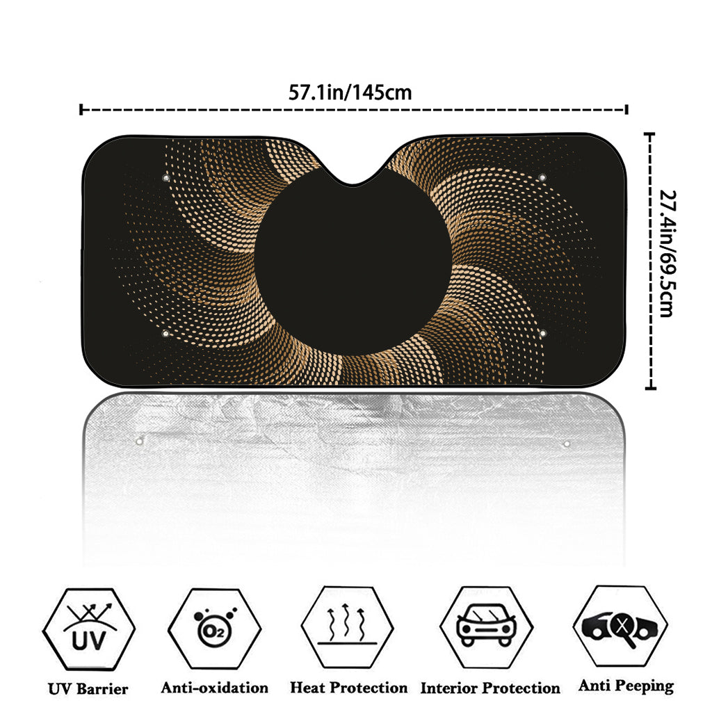 Halftone Dot Sun Print Car Windshield Sun Shade