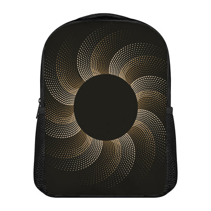 Halftone Dot Sun Print Casual Backpack