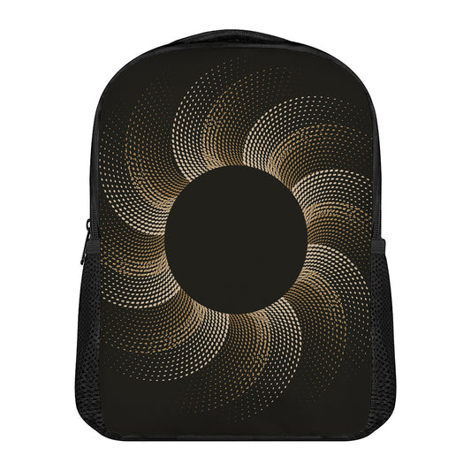 Halftone Dot Sun Print Casual Backpack