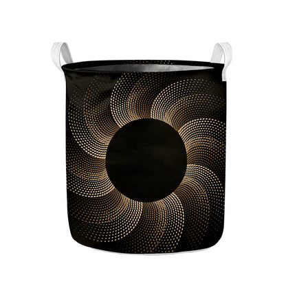 Halftone Dot Sun Print Collapsible Laundry Basket