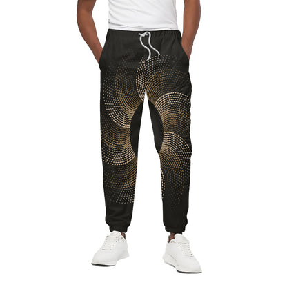 Halftone Dot Sun Print Cotton Pants