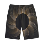 Halftone Dot Sun Print Cotton Shorts