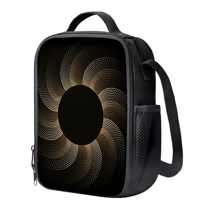 Halftone Dot Sun Print Crossbody Lunch Bag