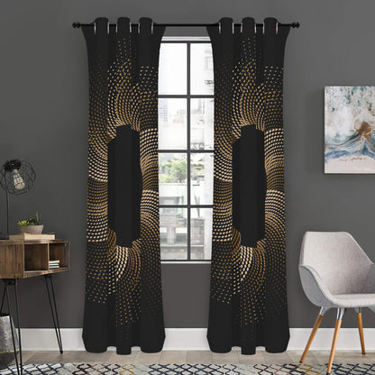 Halftone Dot Sun Print Curtain
