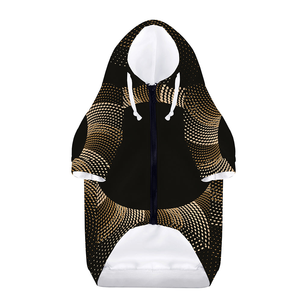 Halftone Dot Sun Print Dog Zip Up Hoodie