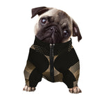 Halftone Dot Sun Print Dog Zip Up Jacket