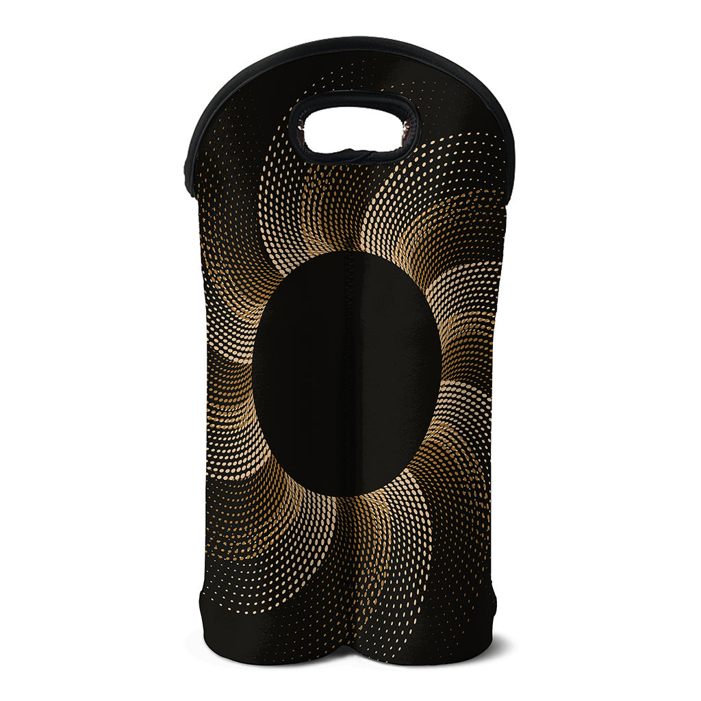 Halftone Dot Sun Print Double Neoprene Wine Tote