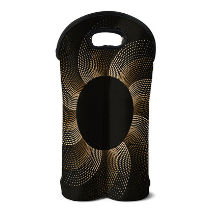 Halftone Dot Sun Print Double Neoprene Wine Tote
