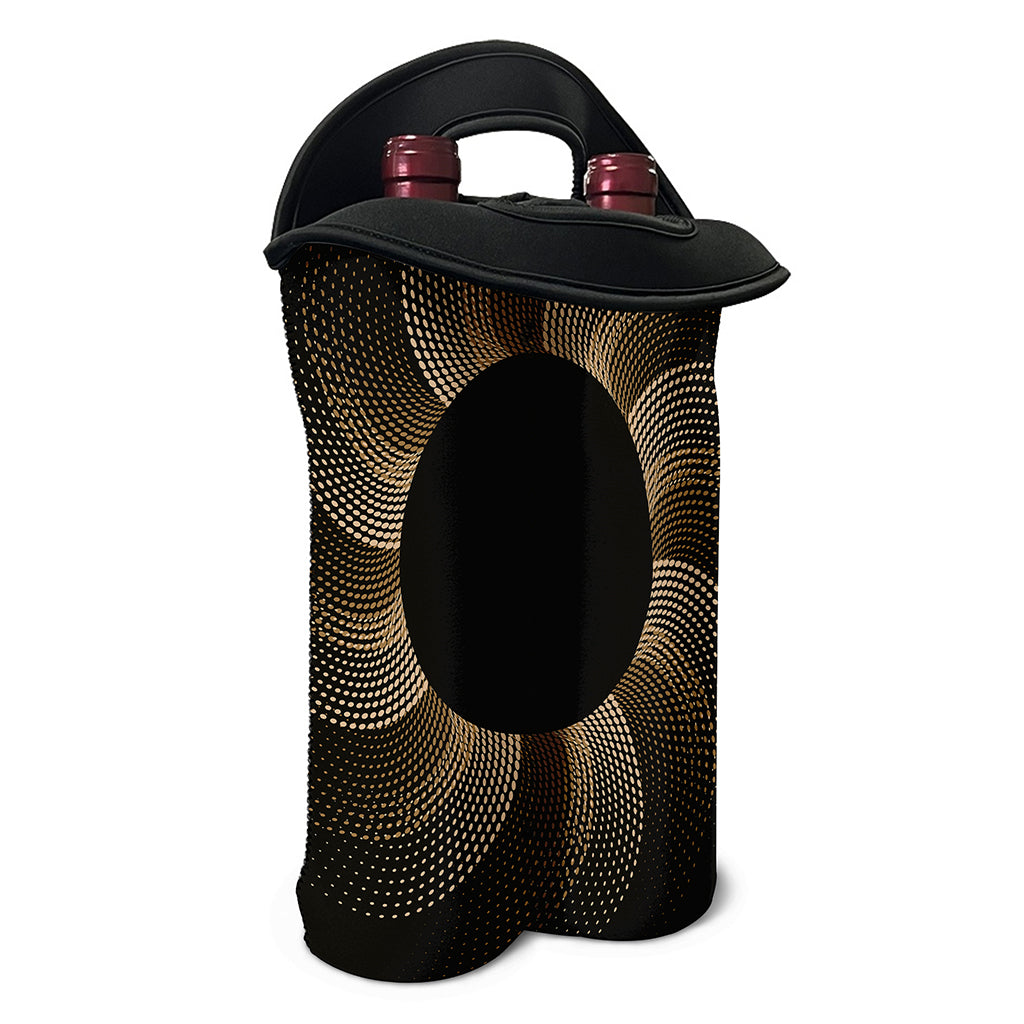 Halftone Dot Sun Print Double Neoprene Wine Tote