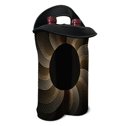 Halftone Dot Sun Print Double Neoprene Wine Tote