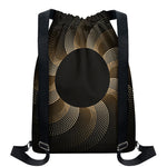 Halftone Dot Sun Print Drawstring Backpack