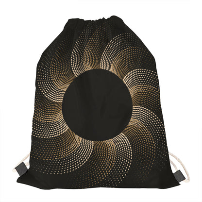 Halftone Dot Sun Print Drawstring Bag