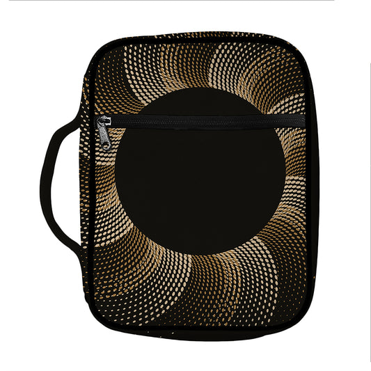 Halftone Dot Sun Print Front Pocket Bible Bag